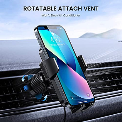 Car Vent Phone Mount for Car [Military-Grade Hook Clip] Phone Stand for Car [Thick Cases Friendly] Air Vent Clip Cell Phone Holder for Smartphone, iPhone, Automobile Cradles Universal