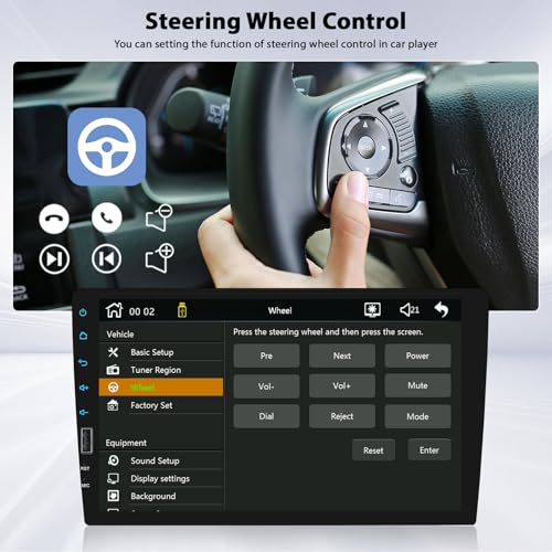 Inefala 9" Wireless Carplay Car Stereo Single Din Touchscreen Radio Android Auto, Mirror Link, Bluetooth, FM, EQ, SWC, Car Audio Receiver Support USB Phone Charging DVR, with Backup Camera Mic - style: 9" Wireless Carplay