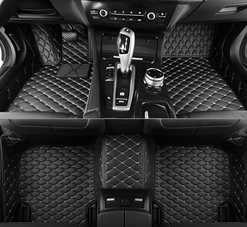 SARAHS Customized car Floor mats -Suitable for 99% of Cars, SUVs, and Trucks - car Pads to Protect Vehicle Interior Floor Accessories (Black Beige) - color: black Beige