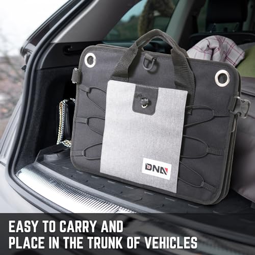DNA Motoring Trunk Organizer for Car, 70L Large Capacity Foldable Trunk Organizer, Multi Compartment Car Trunk Organizer for Women Men, Grey, TOOLS-00420 - style: 2 Compartments 4 Pockets
