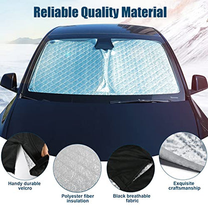 6 Layers Custom Fit Windshield Sun Shade for 2013-2019 Ford Escape, Foldable Car Sunshade with Storage Bag, Heat Reflective & UV Protection - size: 2013-2019 Ford Escape