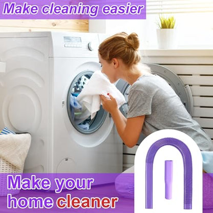 Upgraded Dryer Vent Cleaner: Universal Vacuum Hose Kit Attachment for Lint Removal Fits All Vacuums Cleaner Dryer Cleaning Tools for Clogged Ducts (Purple) - color: Purple