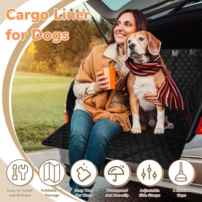 SUV Cargo Liner for Dogs, 200 * 135cm Pet Dog Car Seat Cover with Side Flaps for SUVs Backseats, Dog Car Trunk Seat Protector Cover Mat for Universal Car Trunk Pet (79inch*53.14inch)