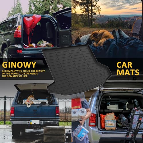 GINOWY- Floor Mats & Cargo Liner for Chevy Equinox 2025 2026 &GMC Terrain 2025 2026, TPE All Weather Equinox Car Mats, Custom Terrain Floor Liners, Non-Slip Trunk Mat, Waterproof Accessories Black - style: 13) for GMC Terrain/Chevy Equinox 2025-2026 Full