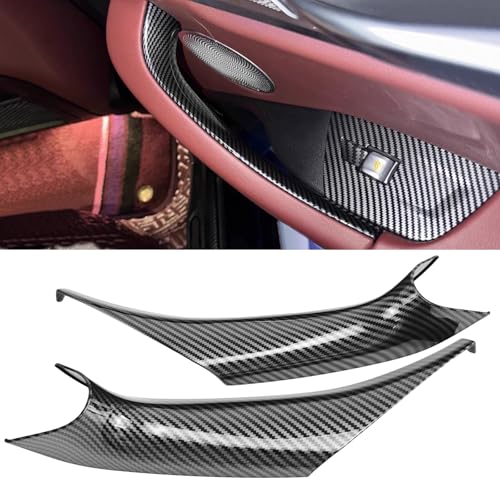 Car Door Handles Covers for BMW X3 G01 2018-2024 and X4 G02 2019-2024 Left and Right Side Interior Door Handle Decorative Covers (2PCS Carbon Fiber Color) - color: 2PCS Carbon fiber color