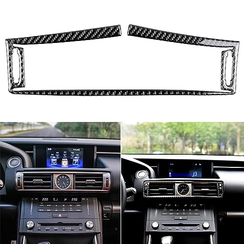 NVCNX Car Dashboard Center Air Vent Frame Cover Decal Compatible with Lexus IS250 2014 2015 / IS200t 2016 2017 / IS300 2016-2020 / IS350 2014-2020 Carbon Fiber Interior Trim Accessories Black - color: Air Vent - C