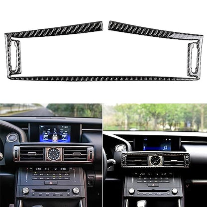 NVCNX Car Dashboard Center Air Vent Frame Cover Decal Compatible with Lexus IS250 2014 2015 / IS200t 2016 2017 / IS300 2016-2020 / IS350 2014-2020 Carbon Fiber Interior Trim Accessories Black - color: Air Vent - C