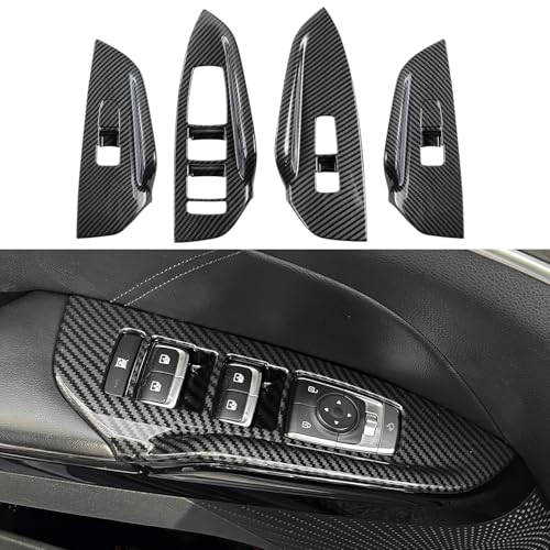 YINGTUU for Kia K5 Accessories 2020 2021 2022 2023 2024 2025 Interior Stickers Window Switch Panel Cover Door Armrest Panel Decals - color: Window Switch Panel Cover Carbon Fiber