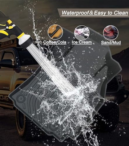 Aiqiying Floor Mats＆Cargo Liners Compatible with Toyota Camry 2018-2024 FWD Models, Non Hybrid or AWD，All Weather Waterproof Durable Custom-Fit Front Rear Full Set Carpet Protection TPE Accessories - size: 3）For Toyota Camry I 2018-2024 I Floor＆Trunk Mat