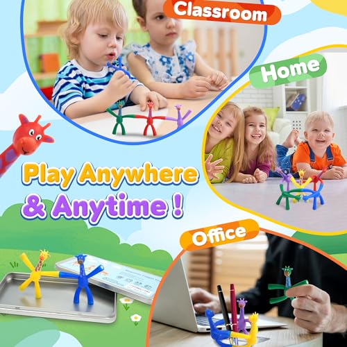 Magnetic Travel Toys for Toddlers Kids, Fidget Toys Airplane Car Travel Activities Essential, Road Trip Sensory Toys, Fridge Magnets Toys for 3 4 5 6 7 8 Year Old - Giraffe Style - style: Giraffe