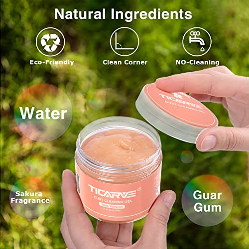 TICARVE Cleaning Gel for Car Detail Putty Car Vent Cleaner Putty Gel Detail Auto Tools Car Interior Cleaner Cleaning Mud for Car and Keyboard Cleaner Slime 2024 Upgrade - size: Orange 1Boxed