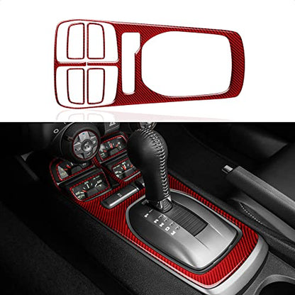 Carbon Fiber Decla Gear Shift Panel Sticker Interior Trim Accessories for Chevrolet Camaro 2010 2011 2012 2013 2014 2015 - color: Gear Shift Panel