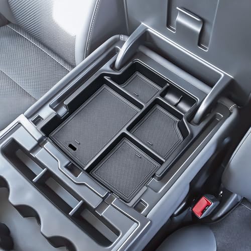 EDBETOS Center Console Organizer Tray Compatible with 2014-2018 Chevy Silverado/GMC Sierra 1500 & 2015-2019 2500HD/3500HD Bench Seat Jump Seat Console Armrest Storage Box Insert Interior Accessories