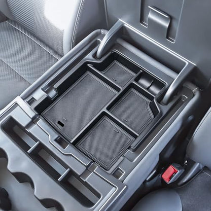 EDBETOS Center Console Organizer Tray Compatible with 2014-2018 Chevy Silverado/GMC Sierra 1500 & 2015-2019 2500HD/3500HD Bench Seat Jump Seat Console Armrest Storage Box Insert Interior Accessories