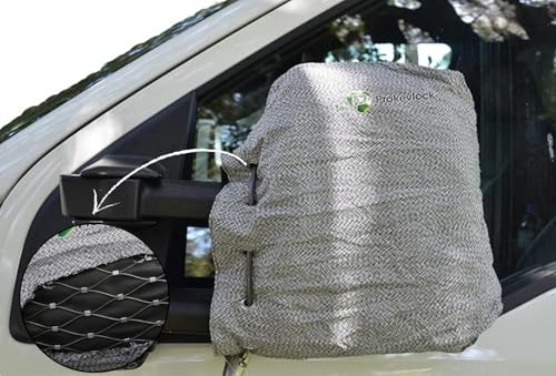 HD-MirrorLock for Heavy-Duty Trucks, Vehicle Side Mirror Covers Set, Anti-Theft Lock, UHMWPE, HPPE, 304 CRES Steel Mesh, Fits Most Pickup Trucks, Protection from Ice (16 x 14 x 6 Inches) - size: 16 X 14 X 6 Inches