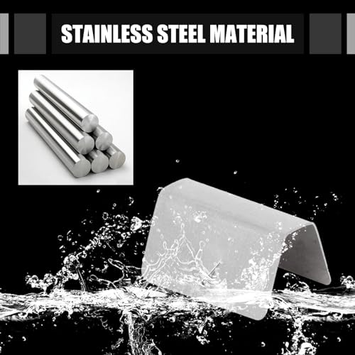 12 PCS Car Wind Deflector Buckle, Stainless Steel Rain Gutter Clip Replacement, Windproof Rainproof Deflector Channel Fixed Window Clip Set, Compatible with HEKO G3 Sned Accessories (Silver)