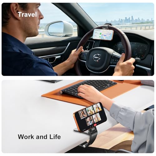 Magnetic Phone Holder for Car,Strong Non-Slip Car Phone Mount, Hands-Free Navigation for Car,Phone Holder for Car/Desk, Compatible with iPhone/Samsung and All Smartphones