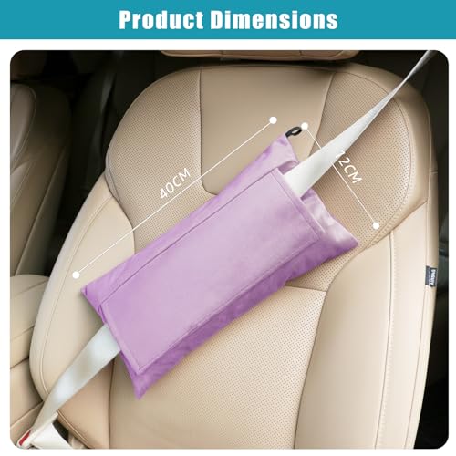 Super Soft Seatbelt Pillow, Seat Belt Pillow for Mastectomy Post-Surgery, Seat Belt Cushion for Heart Surgery Recovery, Hysterectomy Abdominal Incision Recovery Seatbelt (Lavender, Large) - color: Lavender