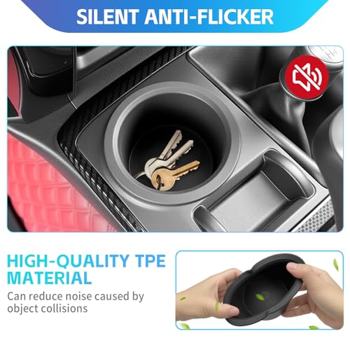 Cup Holder Fits for 2010-2024 Toyota 4Runner Center Console Coaster Cup Mat Compatible with 4Runner Interior Accessories Organizer Storage Tray (Front Left) - size: 10-24 Front Left