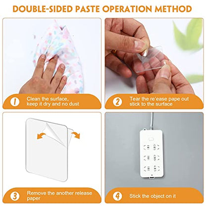 50PCS Double Sided Adhesive Pads for Mounting, 2-3/8inch Two Sided Pre-Cut Square Tape, Sticky Tack Double Sided Tape for Walls Hanging, (2-23/64inch X 2-23/64inch X 1.0MM) - size: 2-23/64inch X 2-23/64inch X 0.04inch