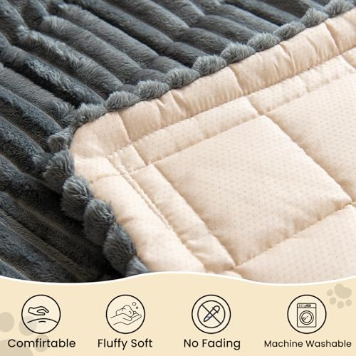 Backseat Pet Bed Mat,Dog Bed for Car,Dog Seat Cover for Car Back Seat, Non-Slip Travel Pet Mat, Fit for Backseat Extenders and Seat Covers (Dark Gray Thin) - color: Grey