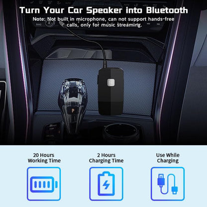 iDIGMALL Advanced Bluetooth 5.4 Receiver for Home Stereo, Wireless Audio Adapter for Wired Speaker Car Stereo Music Streaming with 3.5mm RCA Jack, 20 Hours Playtime, Easy to Slide ON/Off, Multi-Point - color: J205
