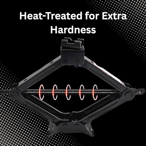 Scissor Car Lift Jack 2 Ton (4409 lbs) for Sedans, MPVs & SUVs, Compact Portable Kit Vehicle Roadside Emergency Tool Tire Change with Ratchet Wrench (2T)