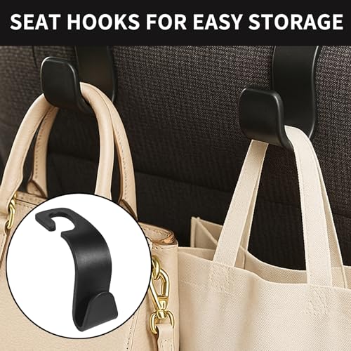 6 Pcs Hooks for Car Seat Headrest Hook, Car Back Seat Headrest Hooks Storage for Automotive Vehicle Cars Accessories Purses Grocery Bags Handbag Coat Umbrella Hanger Holder Organizer