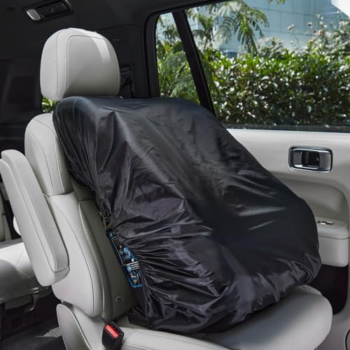 Car Seat Cover for Air Travel, Car Seat Travel Bag for Gate Check, Sun Shade, Waterproof, Dustproof & Abrasionproof, Covers and Blocks Out Heat & Sun| Baby Travel Accessories (Black) - color: Black
