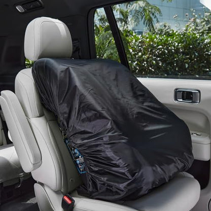 Car Seat Cover for Air Travel, Car Seat Travel Bag for Gate Check, Sun Shade, Waterproof, Dustproof & Abrasionproof, Covers and Blocks Out Heat & Sun| Baby Travel Accessories (Black) - color: Black