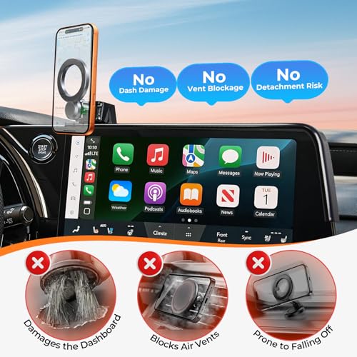 Car Phone Holder for BMW X5 2019-2023 & X6 2020-2023 & X7 2019-2022 (Only for 12.3-Inch Screen) 360° Rotation Magnetic Cell Phone Mount, Compatible with Magsafe, Does Not Affect Air Vent - style: Fit for 19-23 X5 & 20-23 X6 & 19-22 X7, 12.3-Inch