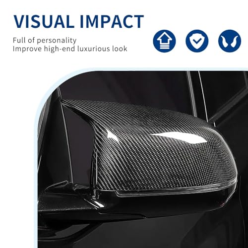 Real Carbon Fiber Side Mirror Cover Compatible with X3 G01 X4 G02 / Pre-lci X5 G05 X6 G06 X7 G07 (Real Carbon Fiber, G01 G02 G05) - color: Real Carbon Fiber, size: G01 G02 G05