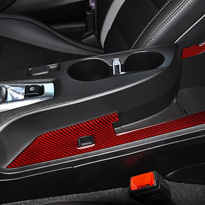 Car Sticker Carbon Fiber Decal Interior Trim Cover for Chevrolet Camaro ZL1 2016 2017 2018 2019 2020 2021 2022 2023 Accessories （Armrest Box Panel） - color: Armrest Box Panel
