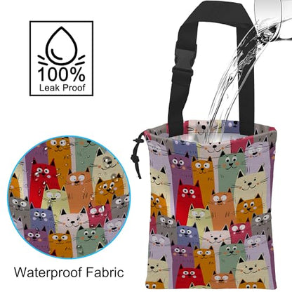 Car Trash Bag Cute kitten Cats Car Garbage Bag Hanging Car Trash Can for Back Seat with Drawstring - color: Cute kitten Cats