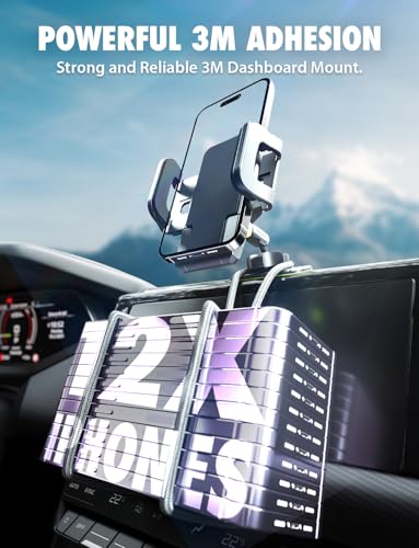 Bracketron Car Phone Holder, TripGrip Phone Mount for Car Dashboard & Air Vent, 360 Rotation One-Hand Release Car Cell Phone Holder for iPhone, Samsung, Androids. - style: Vent & 3M Stick 1.0