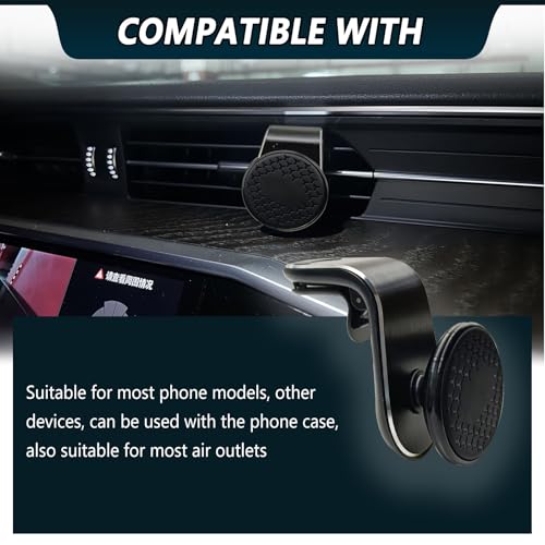 Strong Magnetic Phone Mount for Car, Universal Car Vent Phone Holder, 360° Rotation Adjustable Magnetic Smartphone Holder, Fit for All Smartphones - Black - color: Black