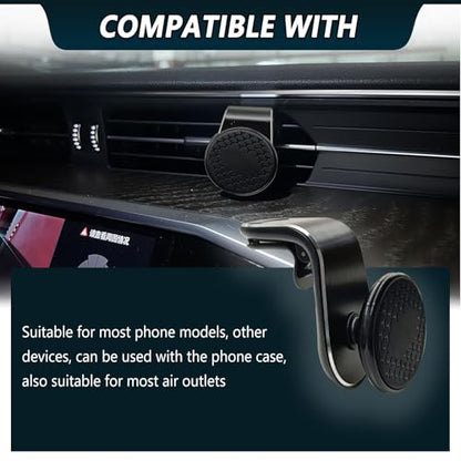 Strong Magnetic Phone Mount for Car, Universal Car Vent Phone Holder, 360° Rotation Adjustable Magnetic Smartphone Holder, Fit for All Smartphones - Black - color: Black