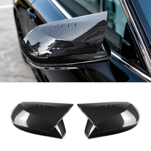 MAXDOM Side Mirror Caps Compatible with Toyota Camry (Carbon Fiber Pattern-Ox Horn Style, 2018-2025) - color: Carbon Fiber Pattern-Ox Horn Style