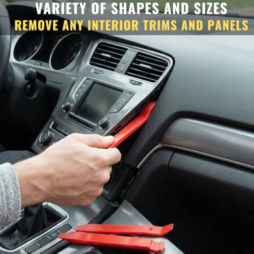 Auto Trim Removal Tool Set (No Scratch Plastic Pry Tool Kit) - Auto Trim Tool Kit Car Tools, Easy Door Panel Removal Tool, Fastener Removal, Clip, Molding, Dashboards, Interior Trim Tools