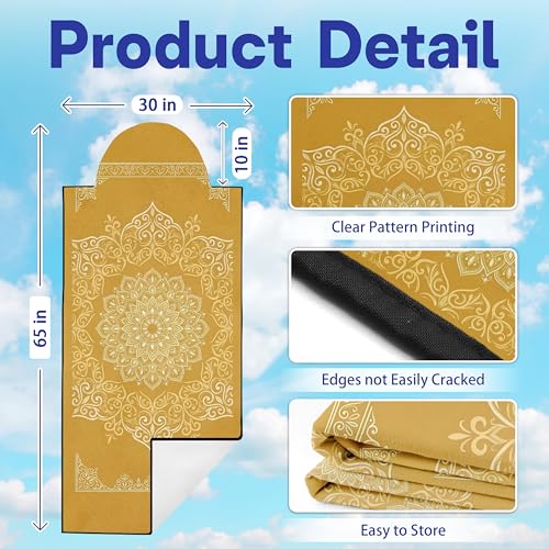 2 Pack Car Seat Towel Covers, Sweat-Proof Microfiber Seat Protectors for Gym, Running, Beach & Workout, Breathable Quick-Dry, Machine Washable, Gold Mandala Print, Universal Fit - color: Gold Mandala