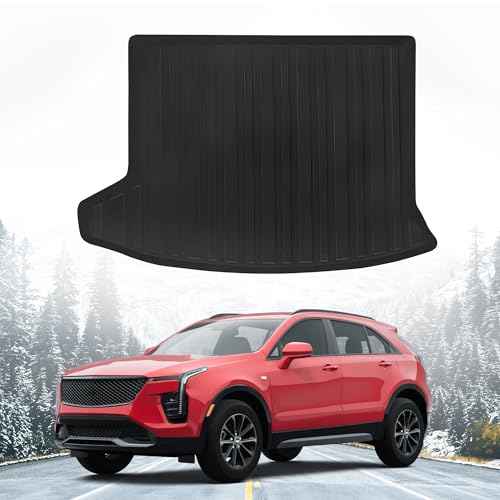 Premium Cargo Liner for Cadillac XT4 2019-2025 Crossover - 100% Protection - Custom Fit Car Trunk Mat - All-Season Black Cargo Mat - 3D Shaped Laser Measured Trunk Liners for Cadillac XT-4