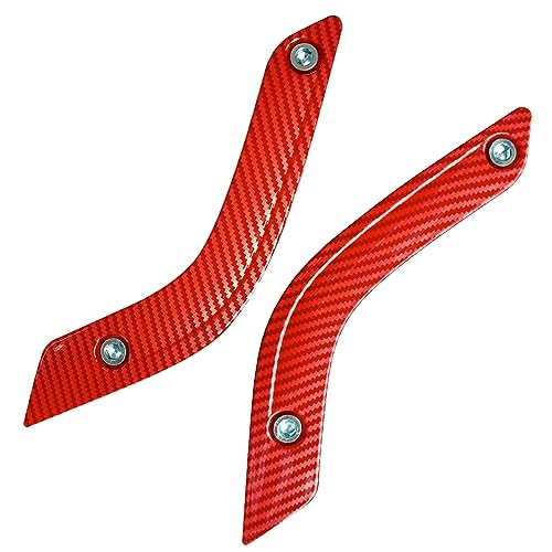 Interior Door Grab Handle Inserts Cover Door Handle Trim Cover for Wrangler JK JKU 2011-2018 Carbon Fiber with Screw (Red) - color: Red