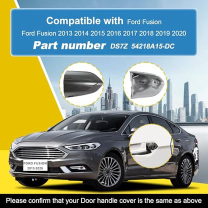 Car Exterior Door Handle Key Hole Trim Cover CapCompatible With Ford Fusion 2013 2014 2015 2016 2017 2018 2019 2020 DS7Z 54218A15-DC Door Handle Accessories Lock Cap Blue Without Electroplating