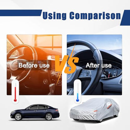 Kayme 6 Layers Car Cover Custom Fit for Cadillac CTS (2003-2014) Waterproof All Weather for Automobiles, Outdoor Full Cover Rain Sun UV Protection.Silver - size: 13. Custom Fit Cadillac CTS