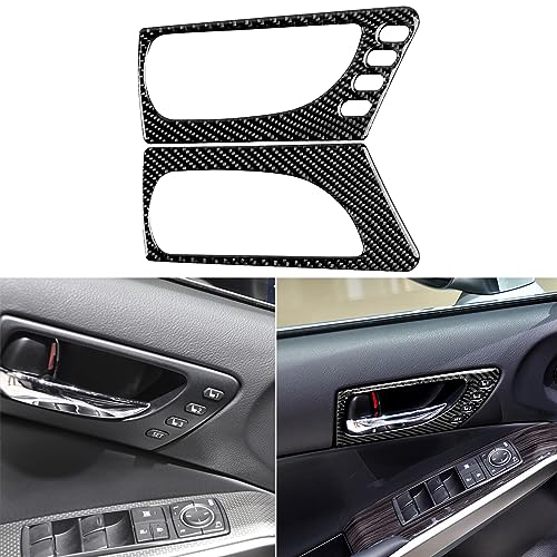 NVCNX Car Front Door Handle Panel Cover Decal Compatible with Lexus IS250 2014 2015 / IS200t 2016 2017 / IS300 2016-2020 / IS350 2014-2020 Carbon Fiber Interior Trim Accessories Black - B - color: Front Door Handle - B