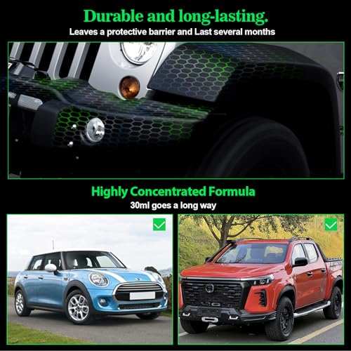 NADAMOO Plastic Restorer, Highly Concentrated Ceramic Coating for Cars, Back to Black Automotive Exterior and Interior Trim Scratch Remover Kit, Restore Faded Plastic, Vinyl & Rubber, 30ml - size: 30ml