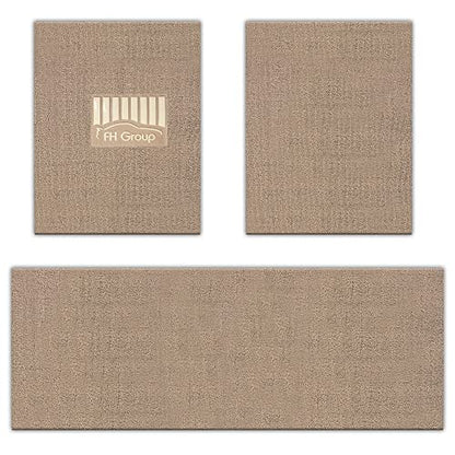 FH Group Car Floor Mats - DIY Ultra Waterproof Trimmable Non-Slip Vinyl Floor Mats, Solid Beige - color: SOLID BEIGE