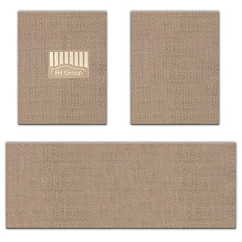 FH Group Car Floor Mats - DIY Ultra Waterproof Trimmable Non-Slip Vinyl Floor Mats, Solid Beige - color: SOLID BEIGE