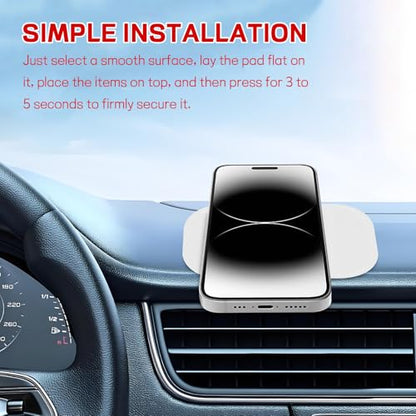 10PCS Car Dashboard Non-Slip Mat, Multifunctional Anti-Slide Sticky Pad for Auto Dashboard, Anti-Slip Dash Pad for Cell Phone, Radar Detector, Keys, Glasses, GPS, Coins (Transparent) - color: Transparent