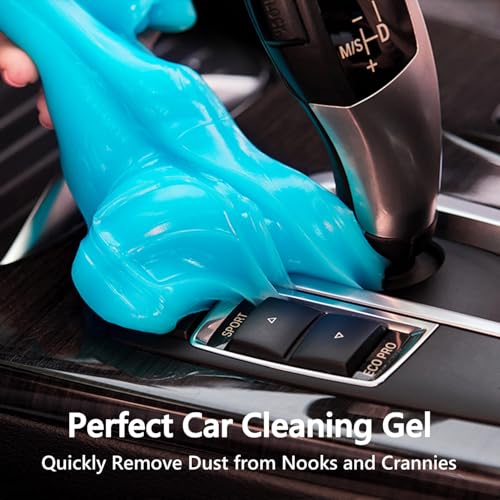 PULIDIKI Car Cleaning Gel for Car Cleaning Putty Car Putty Auto Detailing Tools Car Slime Cleaner Dust Cleaning Gel for Car Interior Cleaner Car Accessories Keyboard Cleaner Blue, 4 Pack (160g Each) - size: Blue 4 Jars (640g total)